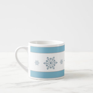 Fête Bleue Flocon de neige Espresso Mug