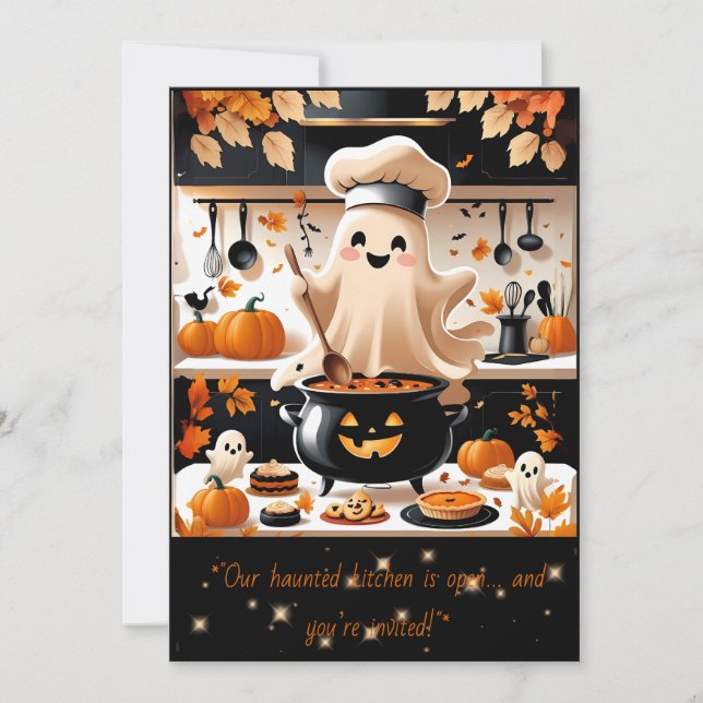 Fête Boo-tiful – Invitation à la soirée de cuisine (Devant)