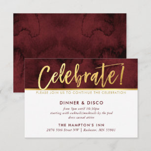 FÊTE CARTE marron d'aquarelle or type