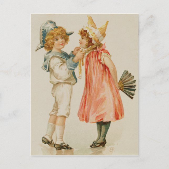 Fête, carte postale de Noël (Devant)