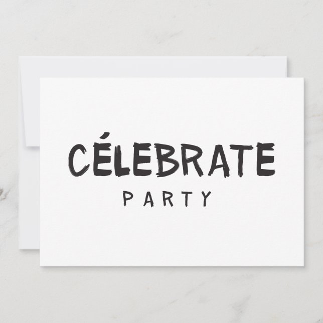 FÊTE CÉLEBRATE Invitation d'anniversaire Mode mode (Devant)
