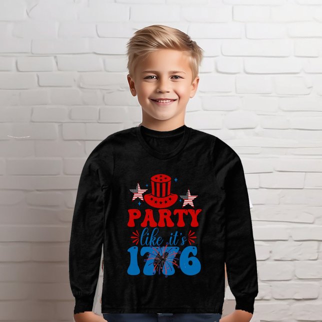 Fête Comme Ses 1776 Étoiles & Stripes Rouge Blanc  (Party Like Its 1776 Stars & Stripes Red White Blue Tri-Blend Shirts)