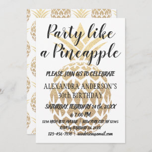 Fête comme un ananas 30e anniversaire Invitation