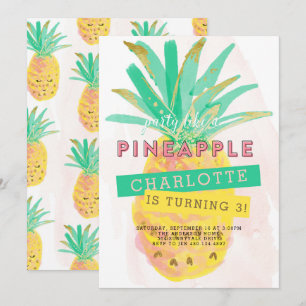 Fête comme un ananas Invitation d'anniversaire