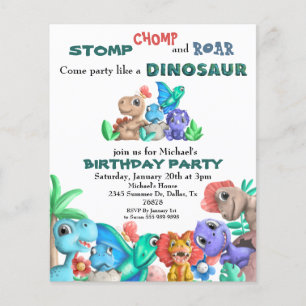 Fête comme un Dinosaure Anniversaire Bébé
