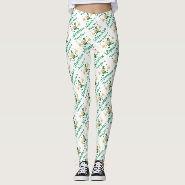 Fête comme un Leprechaun St. Patrick's Day Legging (Devant)