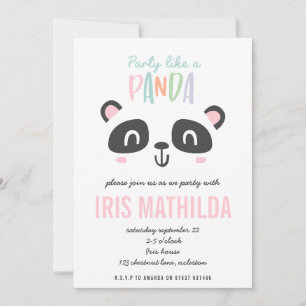 Fête comme un panda coloré anniversaire lumineux