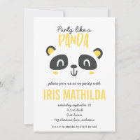 Fête comme un panda coloré anniversaire lumineux