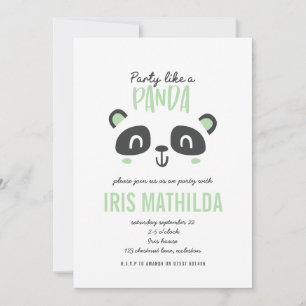 Fête comme un panda coloré anniversaire lumineux