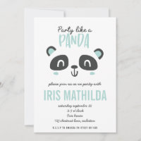 Fête comme un panda coloré anniversaire lumineux