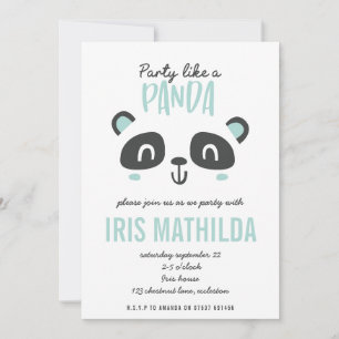 Fête comme un panda coloré anniversaire lumineux