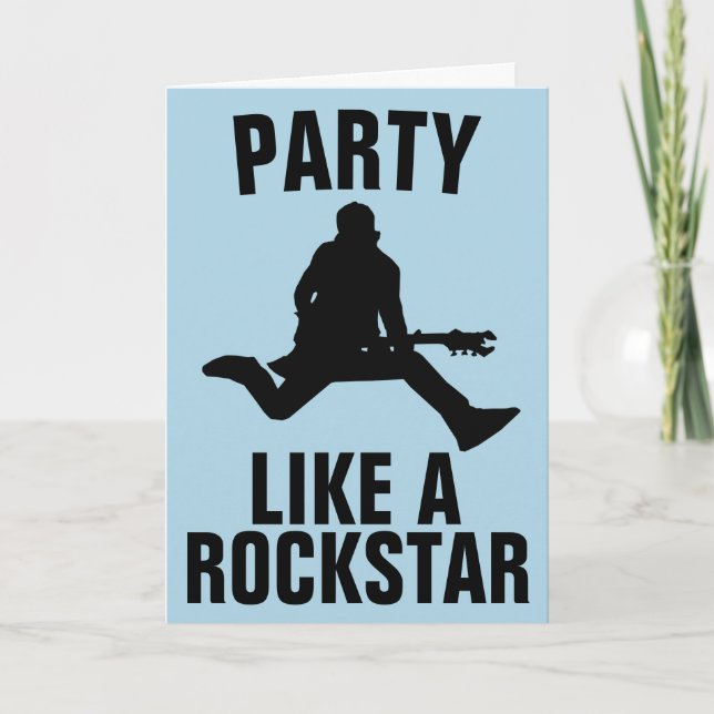 FÊTE COMME UNE CARTE DE voeux ROCK STAR ANNIVERSAI (Devant)