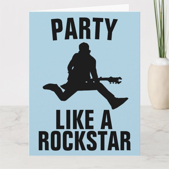 FÊTE COMME UNE CARTE DE voeux ROCK STAR ANNIVERSAI (Devant)