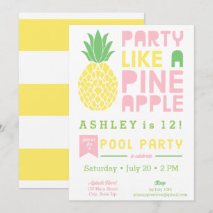 Fête Comme Une Invitation D'Ananas