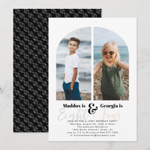 Fête conjointe Invitation d'anniversaire simple