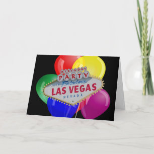 Fête d'anniversaire à Las Vegas avec carte de ball