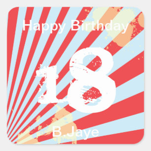 Fête d'anniversaire Ado Favoriser Autocollant