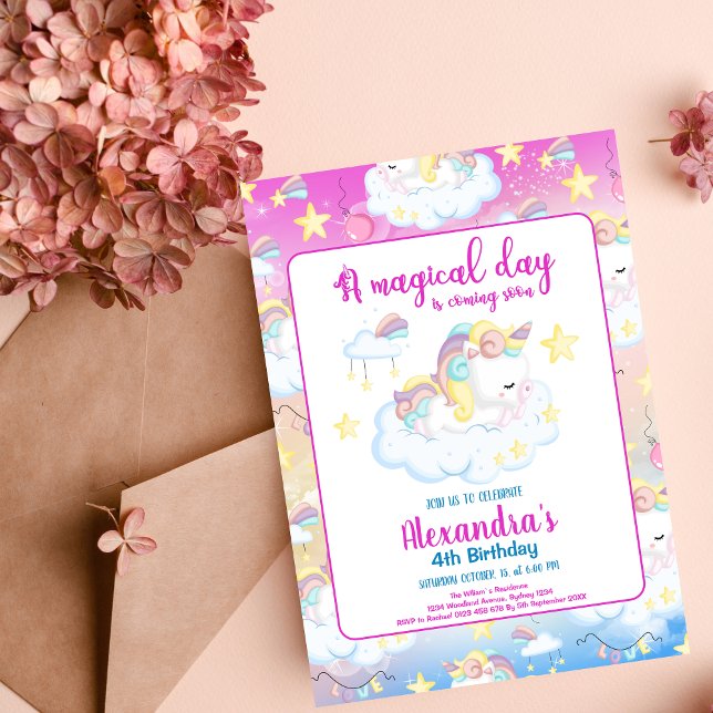 Fête d'anniversaire arc-en-ciel licorne magique à  (Créateur téléchargé)