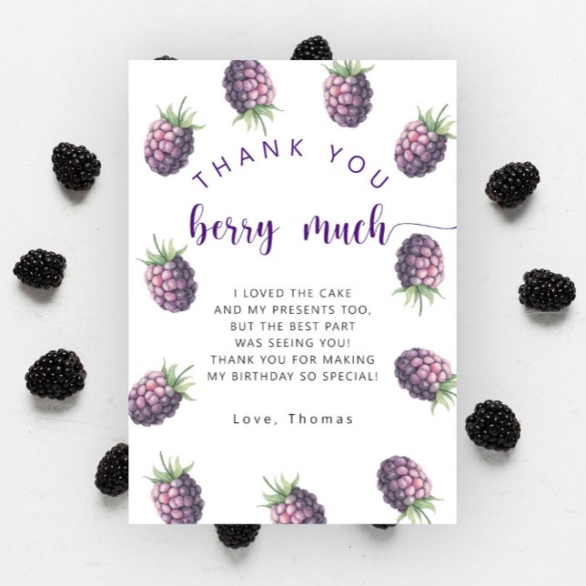 Fête d'anniversaire Blackberry merci beaucoup (Créateur téléchargé)