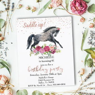 Fête d'anniversaire Cheval à selle rose Budget