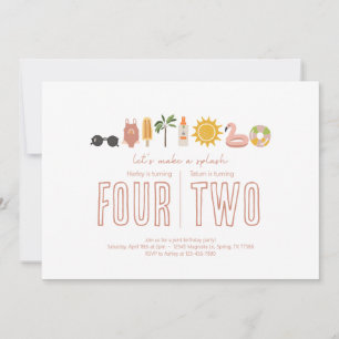 Fête d'anniversaire conjointe - Invitation à thème