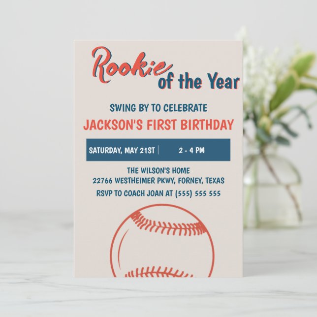 Fête d'anniversaire de baseball Recrue de l'année (Debout devant)