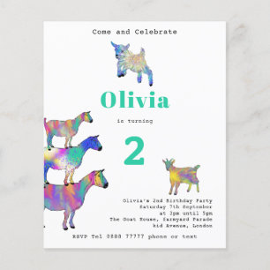 Fête d'anniversaire de chèvre mignonne