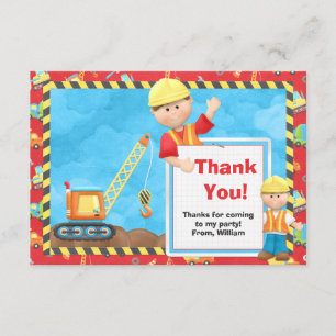Fête d'anniversaire de construction Merci