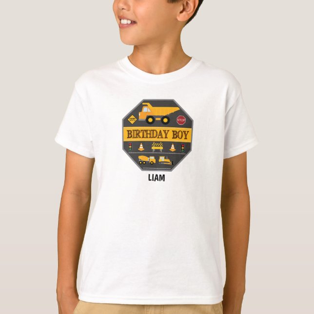 Fête d'anniversaire de construction - T-shirt de (Devant)
