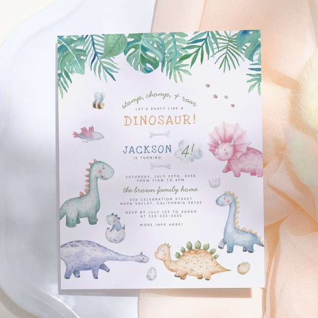 Fête d'anniversaire de dinosaure Budget Stomp, Cho (Créateur téléchargé)