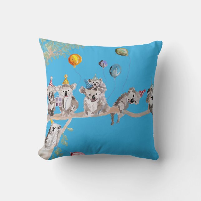 Fête d'anniversaire de koala Oreiller pour enfants (Recto)
