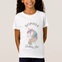Fête d'anniversaire de la licorne fille T-Shirt