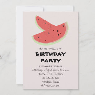 Fête d'anniversaire de la pastèque Invitations per