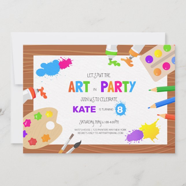 Fête d'anniversaire de l'art - Invitation (Devant)