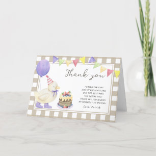 Fête d'anniversaire de Lucky Duckling merci