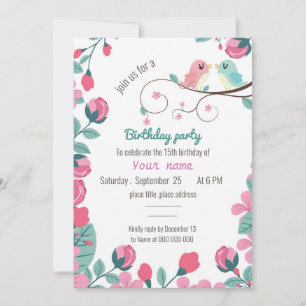 Fête d'anniversaire de printemps inséparables
