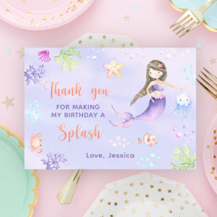 Fête d'anniversaire de sirène sous la mer le Merci