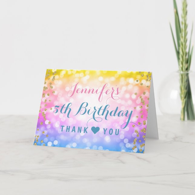 Fête d'anniversaire des enfants Merci Licorne Arc- (Devant)