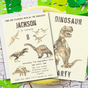 Fête d'anniversaire des garçons dinosaures 8 ans T