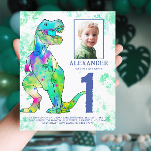 Fête d'anniversaire du 1er anniversaire de dinosau