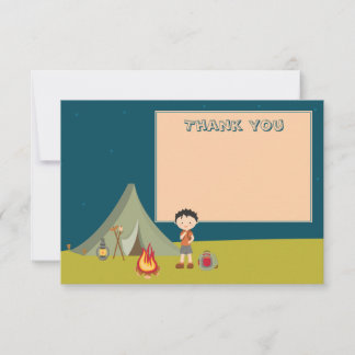 Fête d'anniversaire du camping du garçon merci car