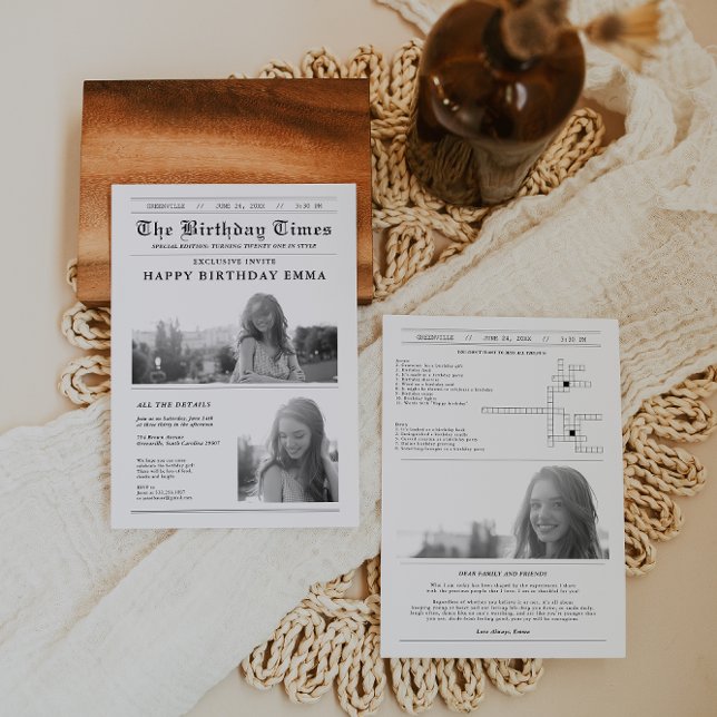 Fête d'anniversaire du journal moderne (Créateur téléchargé)