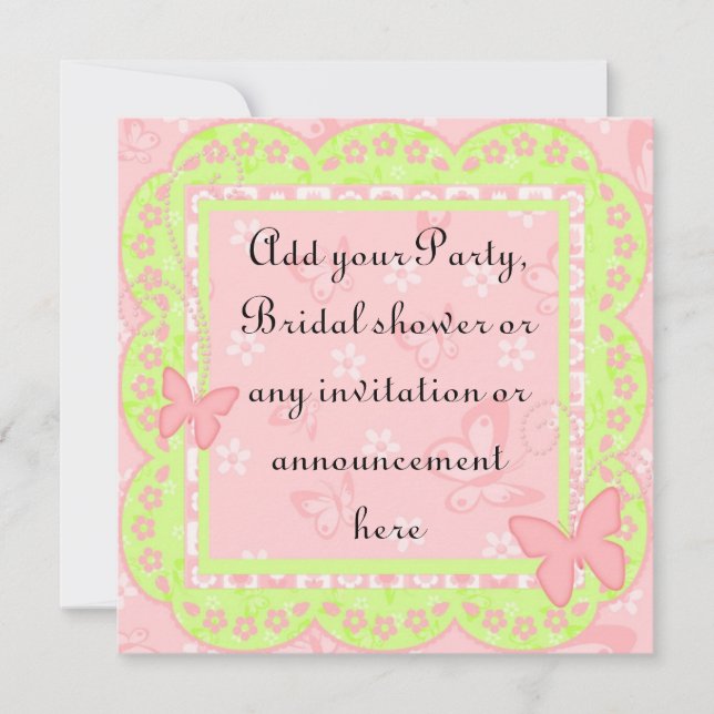 Fête d'anniversaire du printemps ou invitation pol (Devant)