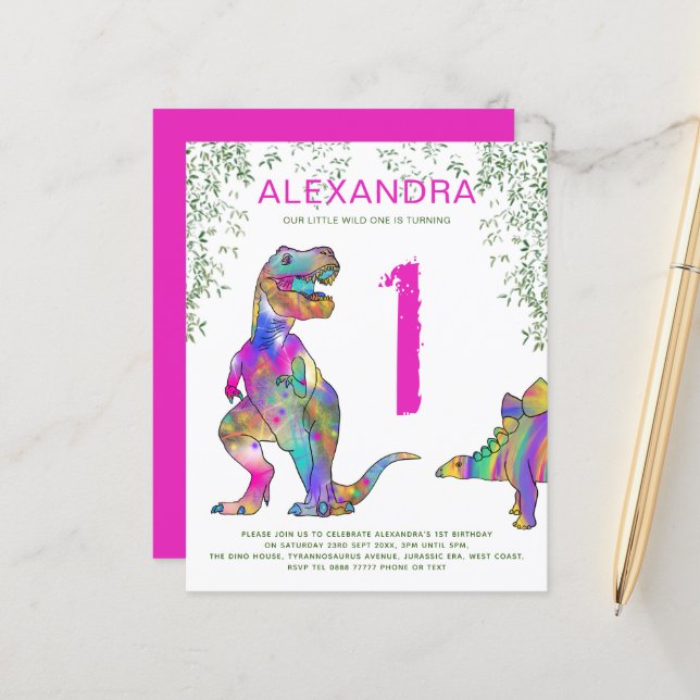 Fête d'anniversaire du T-Rex 1 an (Devant/Arrière en situation)