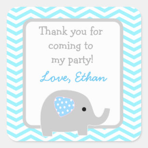 Fête d'anniversaire éléphant faveur autocollants
