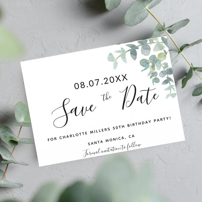 fête d'anniversaire eucaluptus verdure enregistrer (Créateur téléchargé)