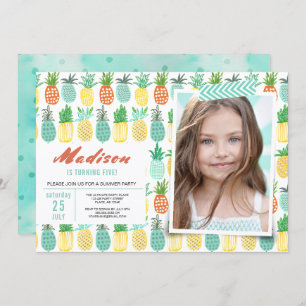 Fête d'anniversaire Fruit d'ananas Invitations