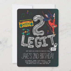 Fête d'anniversaire Hip Hop 90's 'Two Legit to Qui