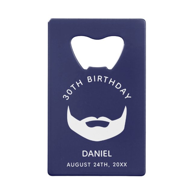 fête d'anniversaire marine bleu barbe blanche homm (Devant)