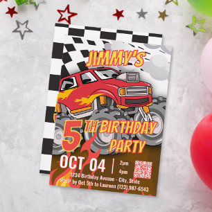Fête d'anniversaire Monster Truck QR Code Fun